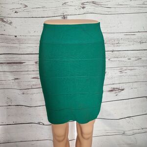 BCBGMAXAZRIA Green Bodycon Bandage Skirt Small